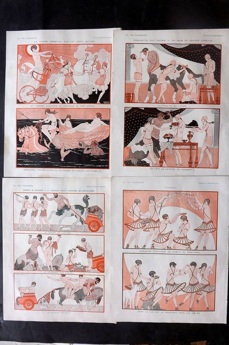 La Vie Parisienne 1928 Lot of 4 Art Deco Prints (1 of 2)