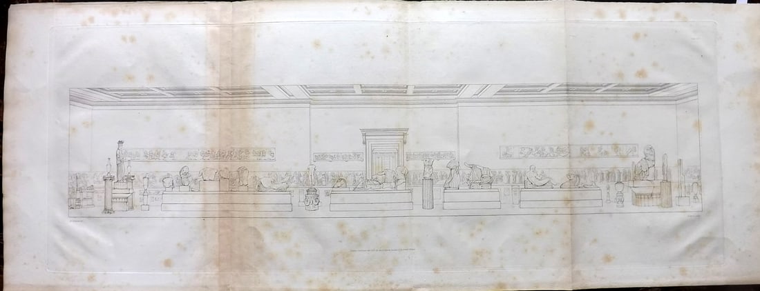 Moses after Corbould 1835 LG Folio Print. Elgin Marbles, British Museum, London 19 (1 of 2)