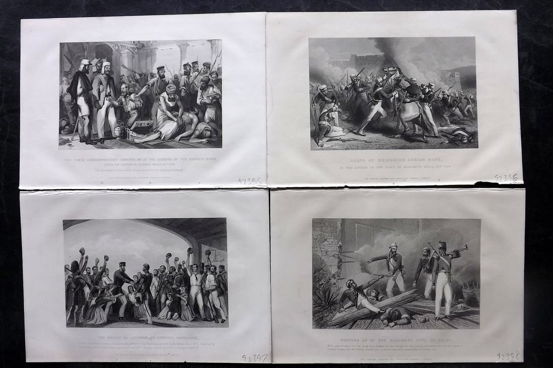 Martin, Robert 1858 Lot of 4 India Military Prints (1 of 2)