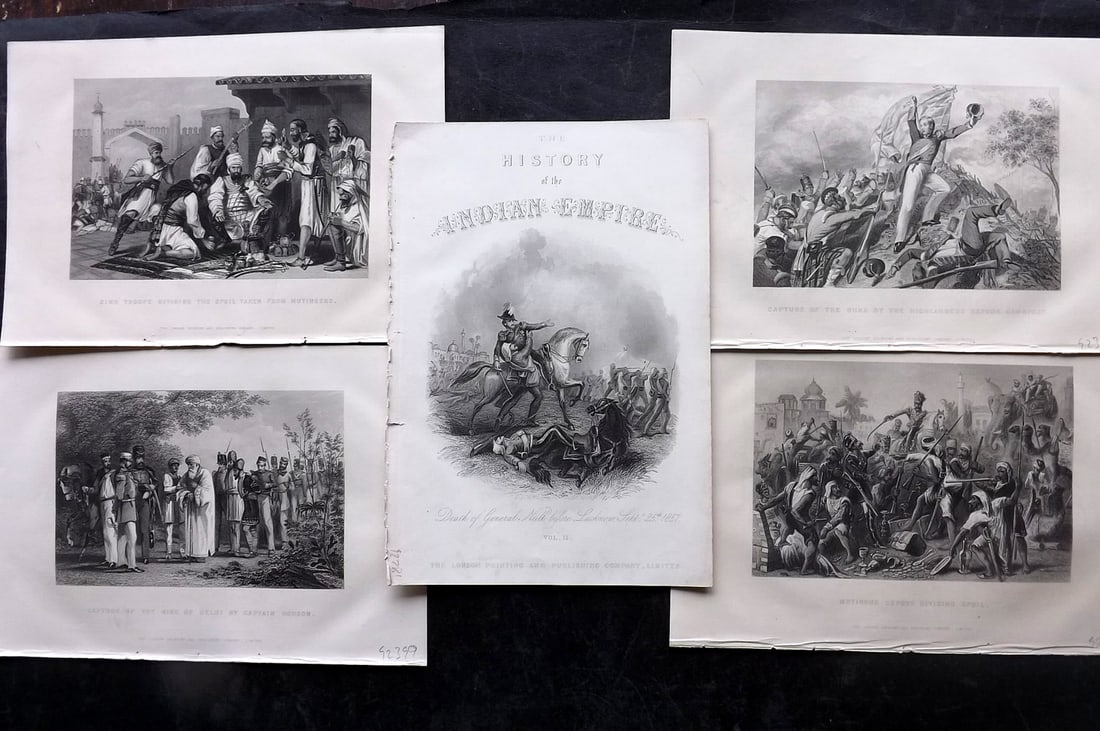 Martin, Robert 1858 Lot of 5 India Military Prints (1 of 2)