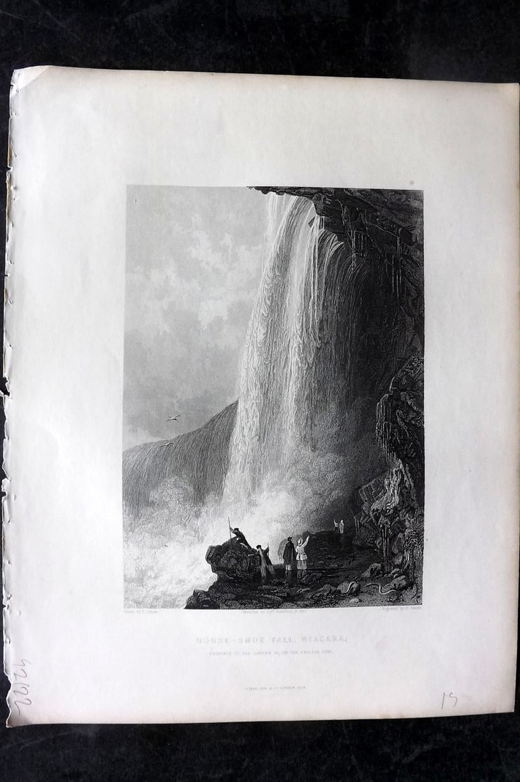 Fisher (Pub) C1845 Antique Print. Niagara Falls, Canada (1 of 1)