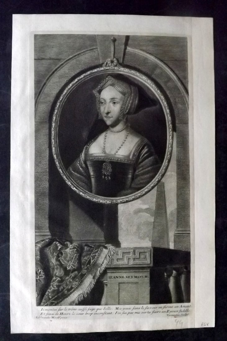 de Larrey, Isaac 1697 Folio Portrait Print. Jane Seymour (1 of 2)