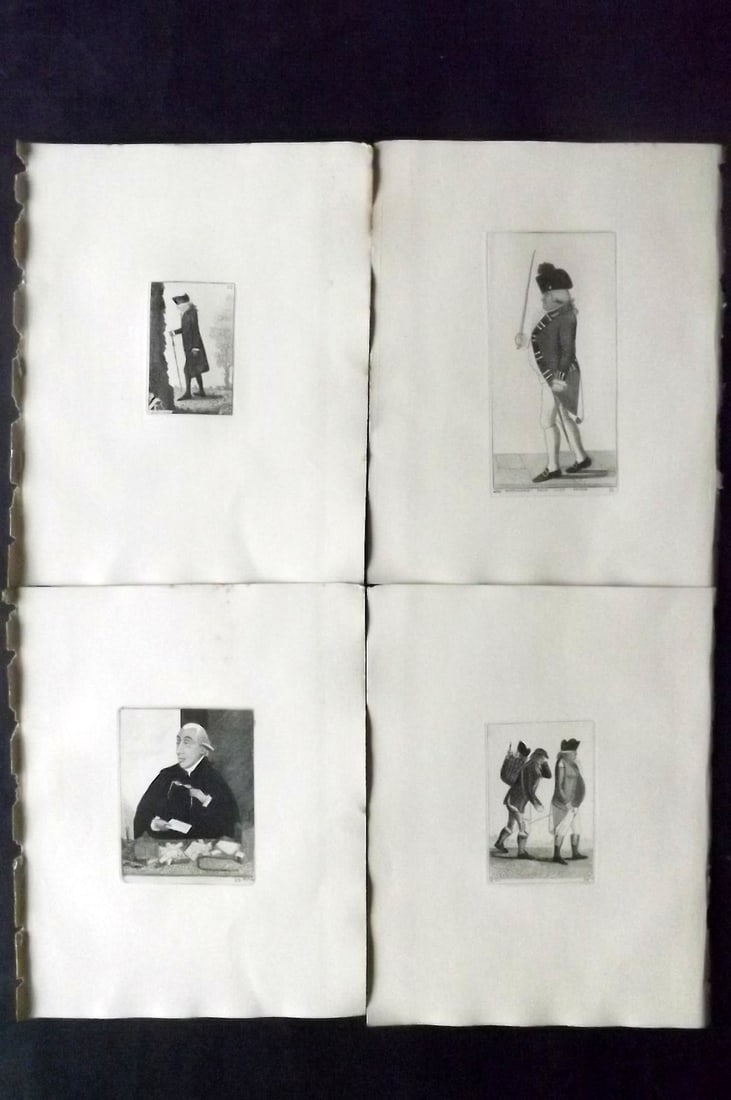Kay, John 1877 Lot of 4 Scottish Caricatures (1 of 2)