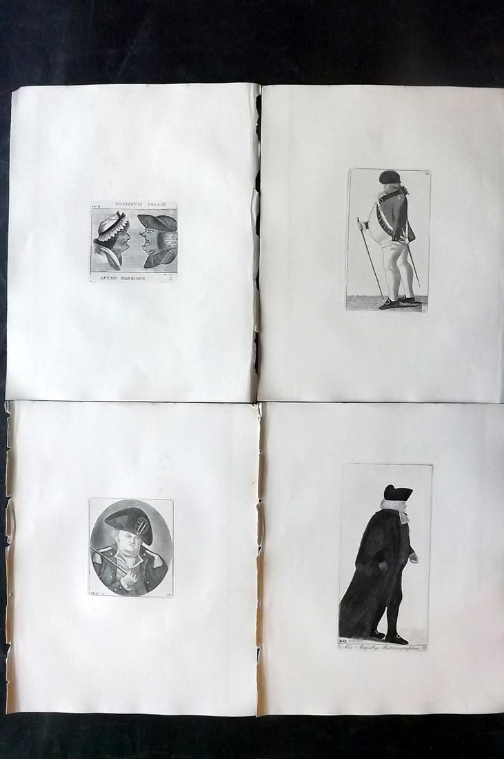 Kay, John 1877 Lot of 4 Scottish Caricatures (1 of 2)