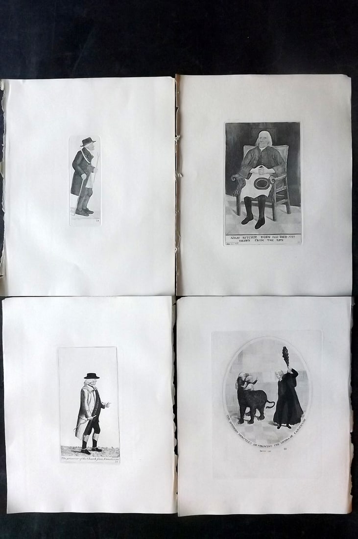 Kay, John 1877 Lot of 4 Scottish Caricatures (1 of 2)