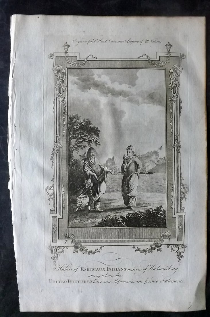 Hurd, William C1780 Folio Print. Netherlands - Marriage Ceremony, Protestants of Amsterdam: Folio Copper Plate Published 1779-1812, London for "A New Universal History of the Religious Rites, Ceremonies and Customs, of the Whole World?" by Dr. William Hurd. Paper Size: 13.75 x 9 inch (35 x 2