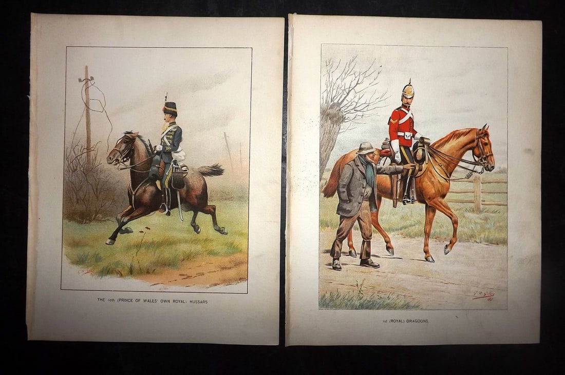Richards, Walter 1890 Pair of British Military Prints (1 of 2)