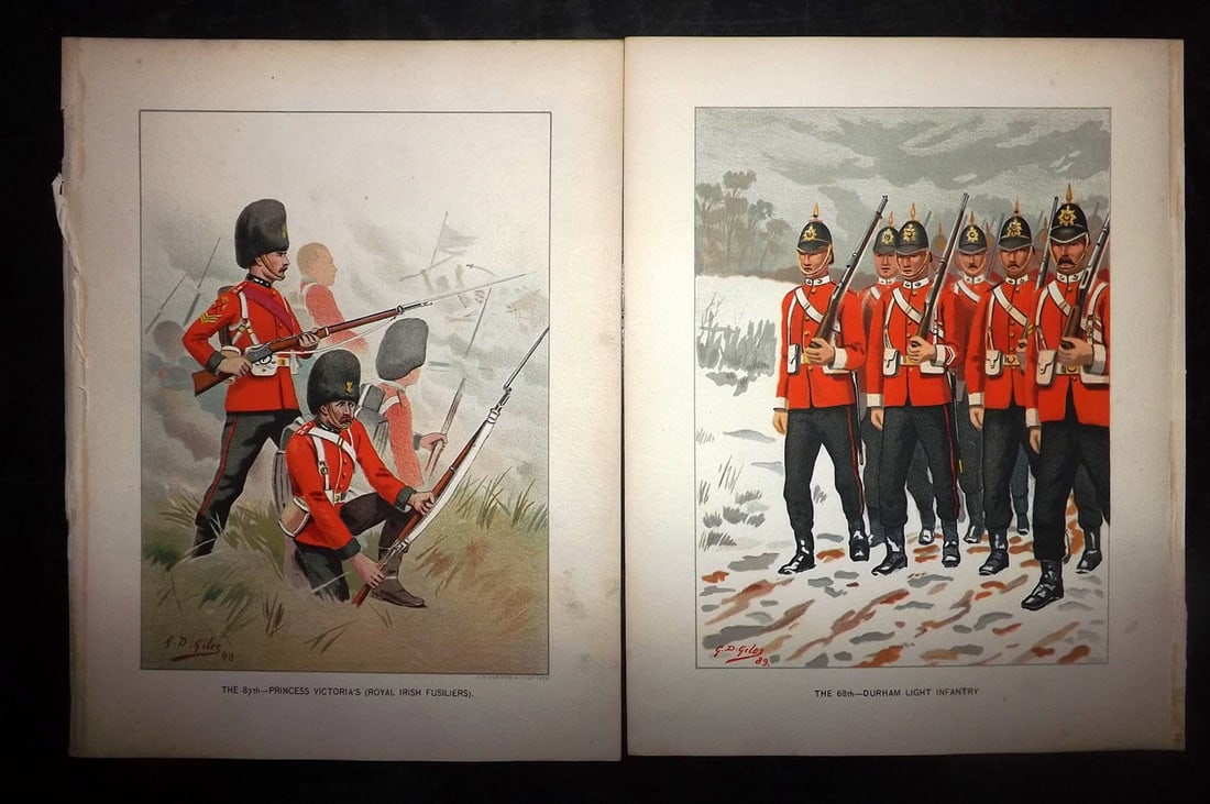 Richards, Walter 1890 Pair of British Military Prints (1 of 2)