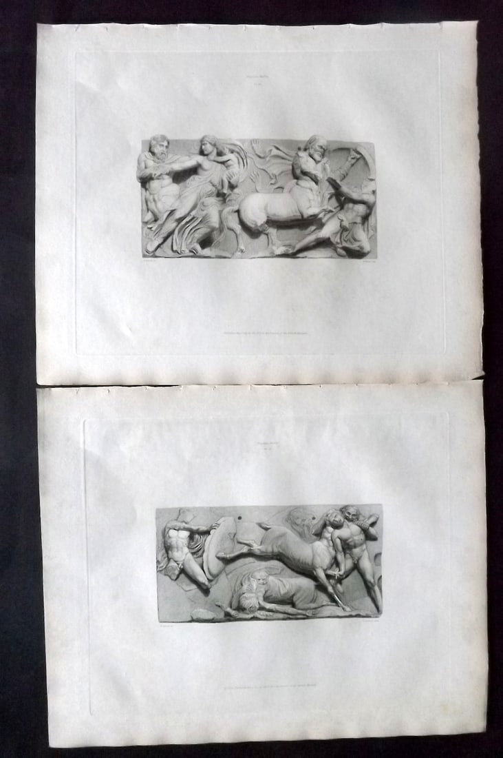 BM Marbles 1820 Pair of Folio Greek Marble Bas Reliefs (1 of 2)