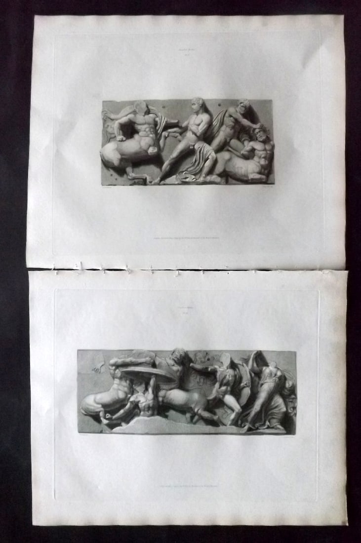 BM Marbles 1820 Pair of Folio Greek Marble Bas Reliefs (1 of 2)