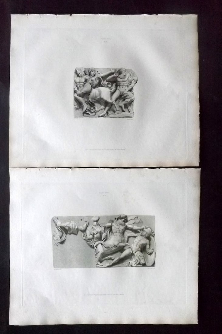 BM Marbles 1820 Pair of Folio Greek Marble Bas Reliefs (1 of 2)
