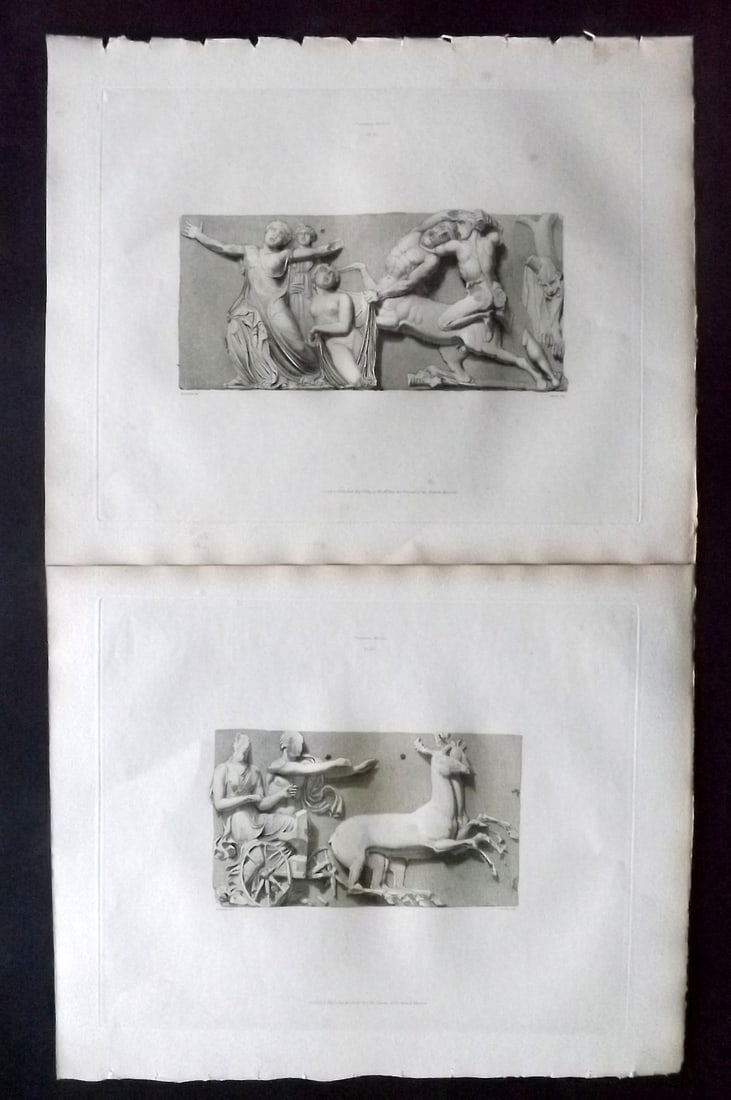 BM Marbles 1820 Pair of Folio Greek Marble Bas Reliefs (1 of 2)