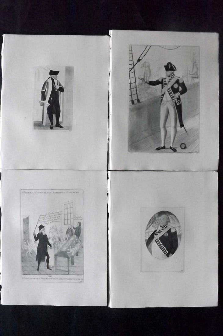 Kay, John 1877 Lot of 4 Scottish Caricatures: Etchings Published 1877, Edinburgh for "A Series of Original Portraits and Caricature Etchings" by John Kay. Paper Size: 10.5 x 8.5 inch (27 x 22cm) Good Condition