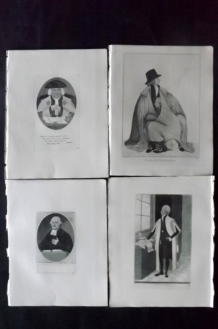 Kay, John 1877 Lot of 4 Scottish Caricatures: Etchings Published 1877, Edinburgh for "A Series of Original Portraits and Caricature Etchings" by John Kay. Paper Size: 10.5 x 8.5 inch (27 x 22cm) Good Condition