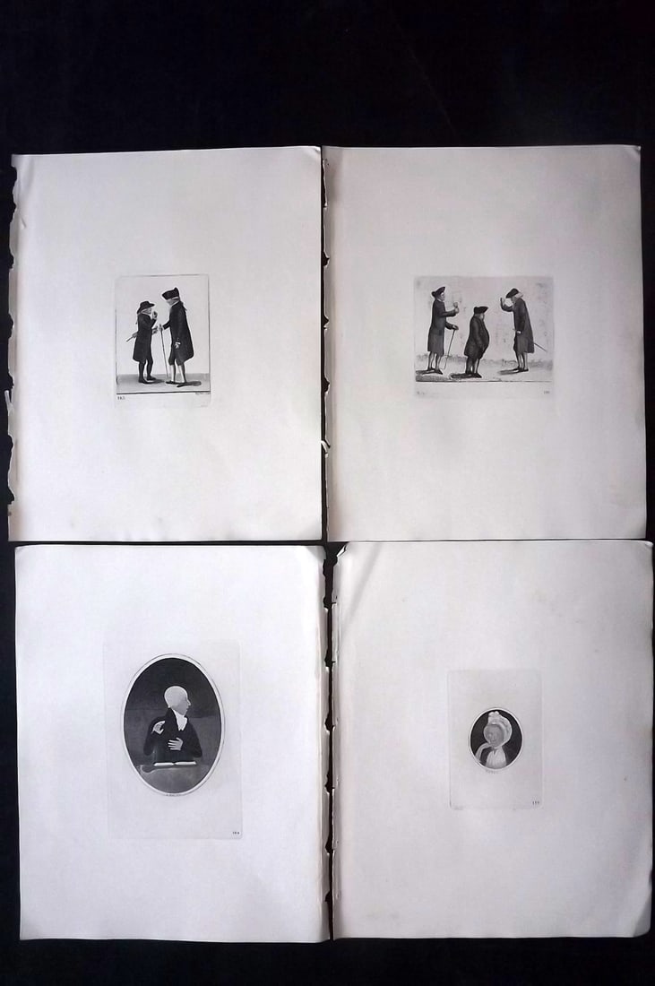 Kay, John 1877 Lot of 4 Scottish Caricatures: Etchings Published 1877, Edinburgh for "A Series of Original Portraits and Caricature Etchings" by John Kay. Paper Size: 10.5 x 8.5 inch (27 x 22cm) Good Condition