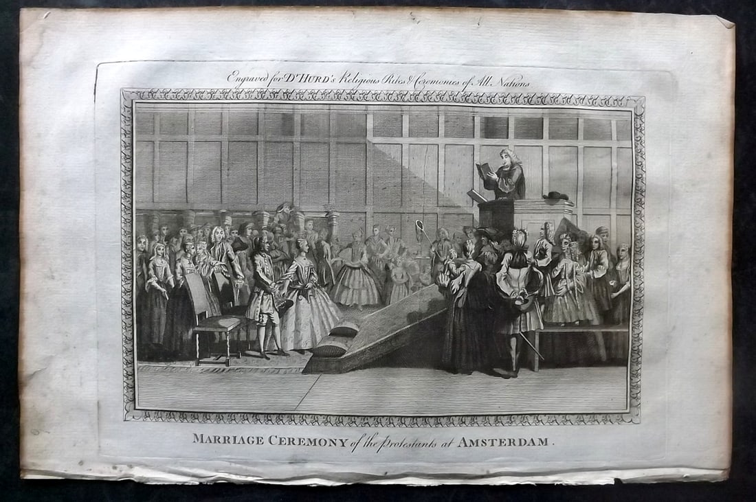 Hurd, William C1780 Folio Print. Netherlands - Adamites Siezed, Amsterdam (1 of 2)