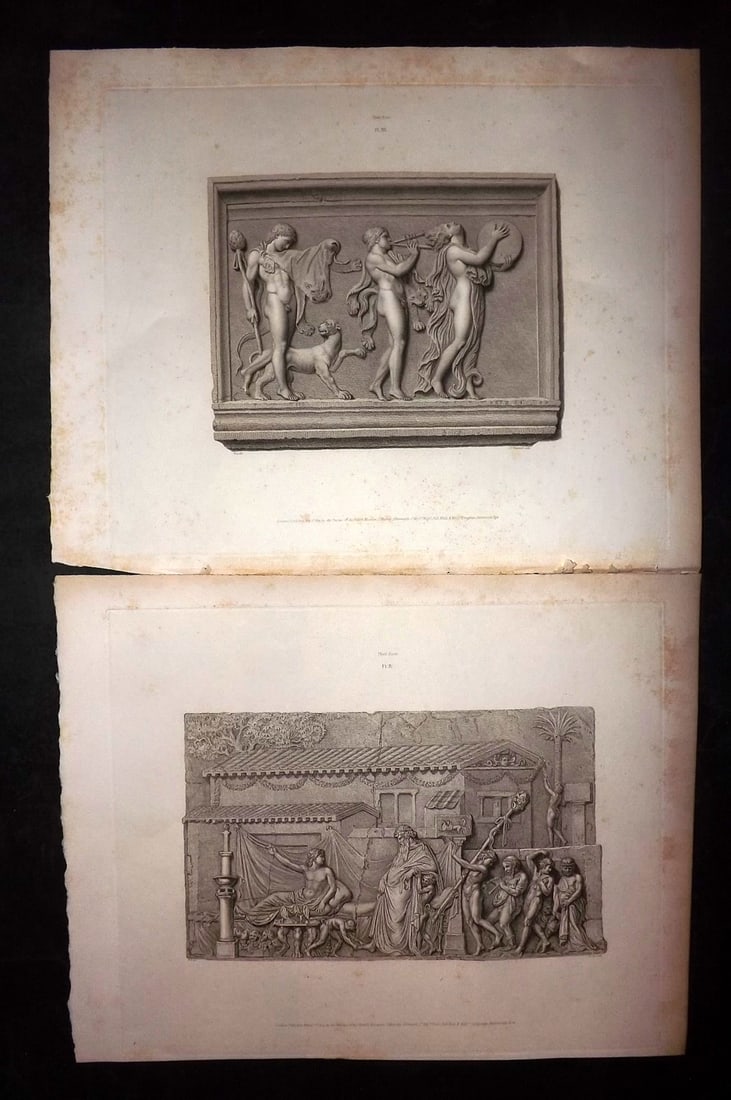 BM Marbles 1815 Pair of Folio Greek Marble Bas Reliefs (1 of 2)
