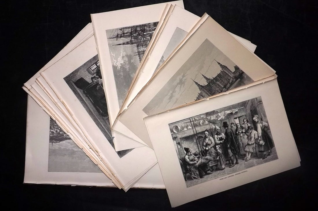 Reclus, Elisee C1880 Lot of 28 European Views (1 of 7)