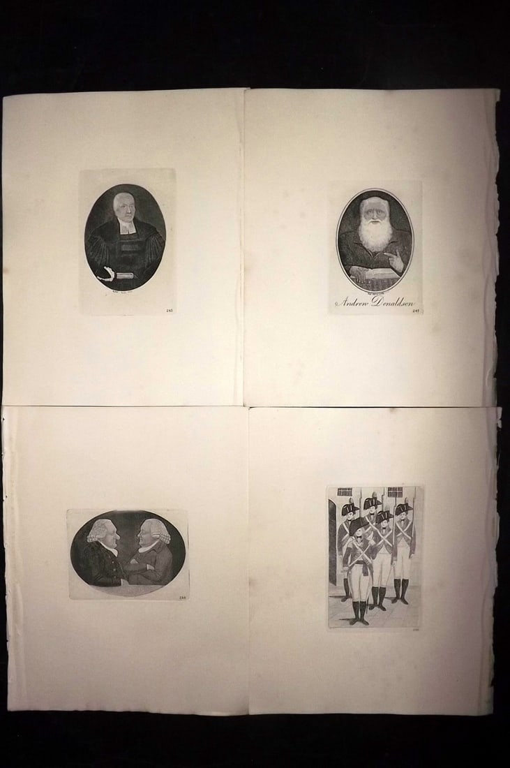 Kay, John 1877 Lot of 4 Scottish Caricatures: Etchings Published 1877, Edinburgh for "A Series of Original Portraits and Caricature Etchings" by John Kay. Paper Size: 10.5 x 8.5 inch (27 x 22cm) Good Condition