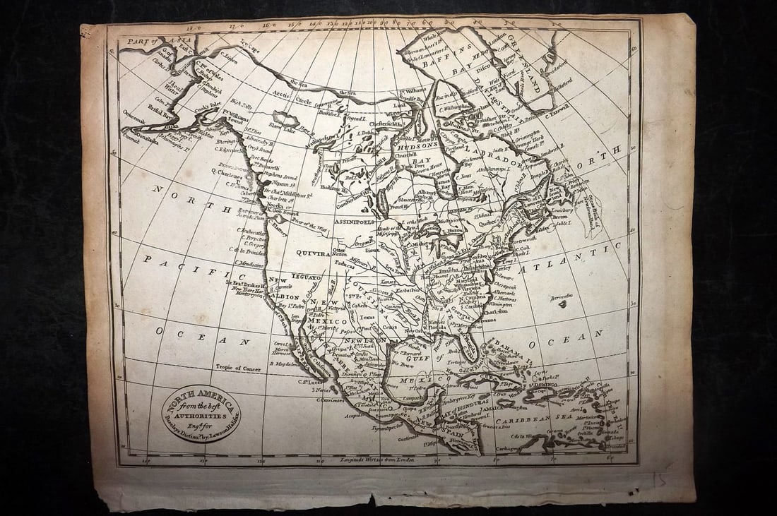 Barclay, James 1808 Antique Map. North America - USA Canada (1 of 1)
