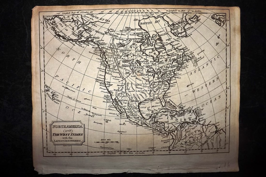 Barclay, James 1808 Antique Map. North America & The West Indies (1 of 1)