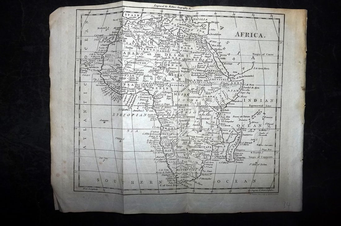 Walker, John C1805 Antique Map. Africa (1 of 1)