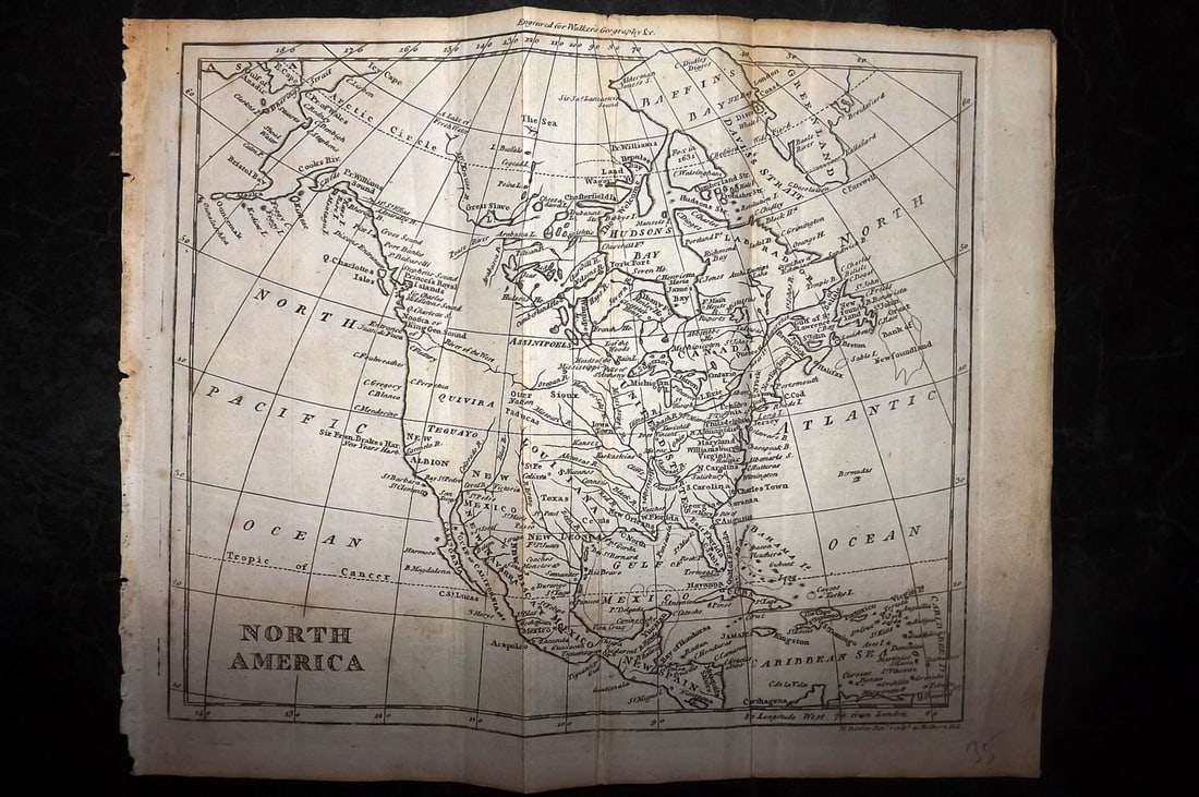 Walker, John C1805 Antique Map. North America USA Canada (1 of 1)