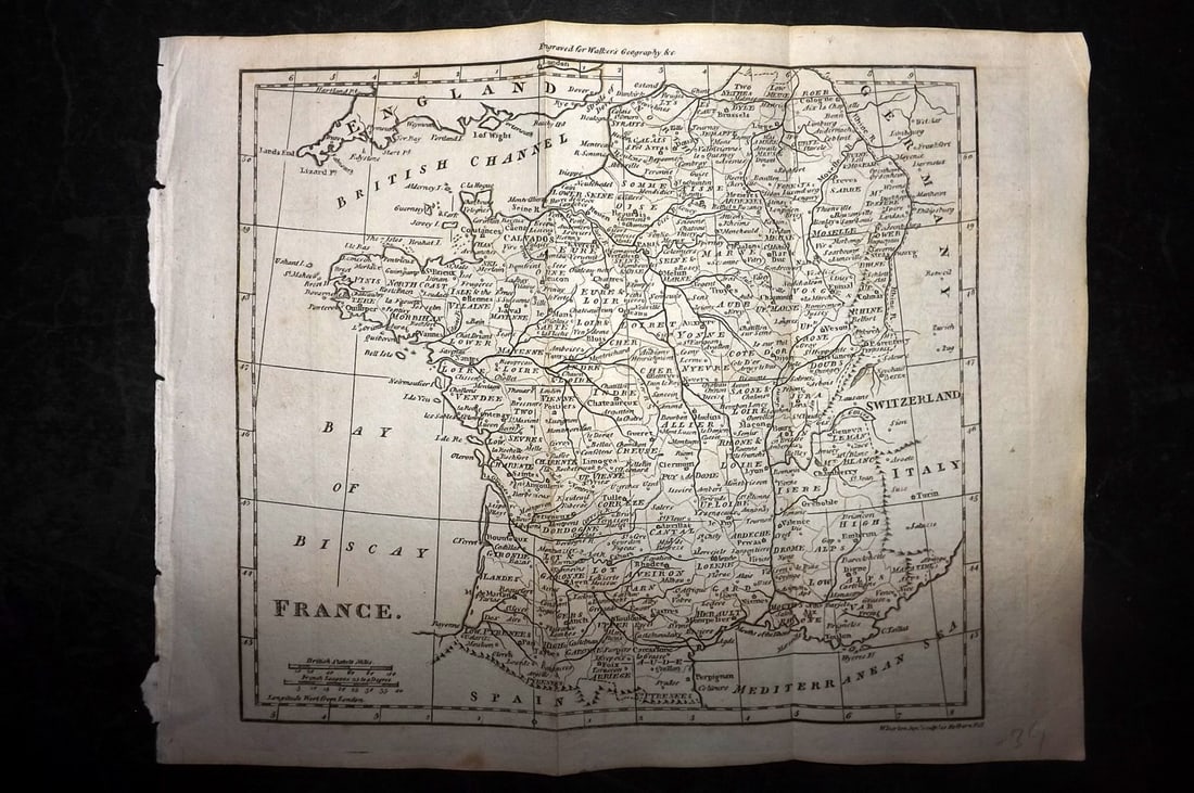 Walker, John C1805 Antique Map. France (1 of 1)