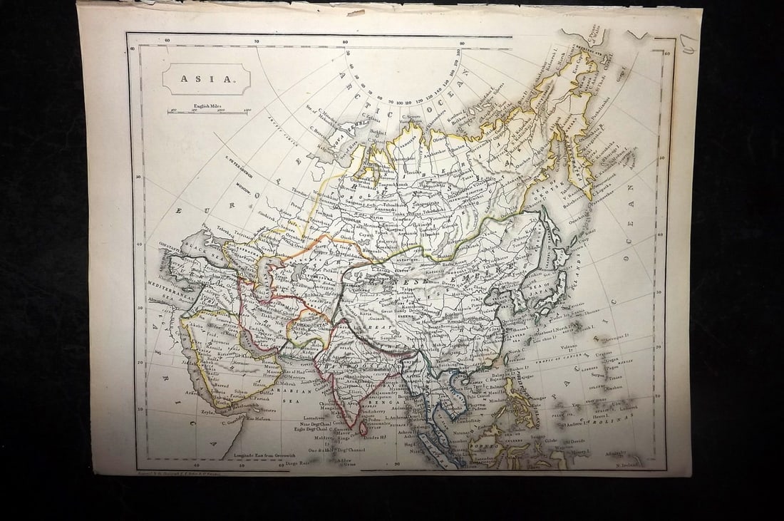 Becker, F. P. C1845 Antique Map. Asia (1 of 1)