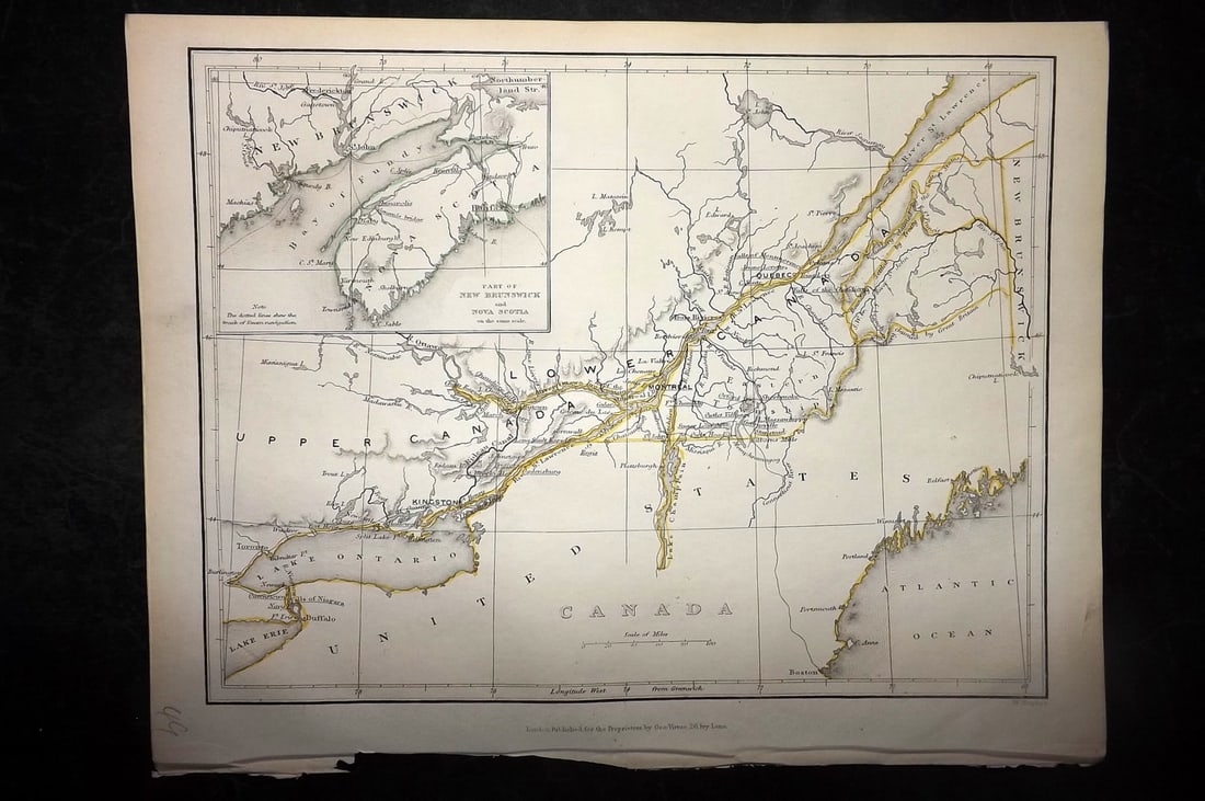 Becker, F. P. C1845 Antique Map. Canada (1 of 1)