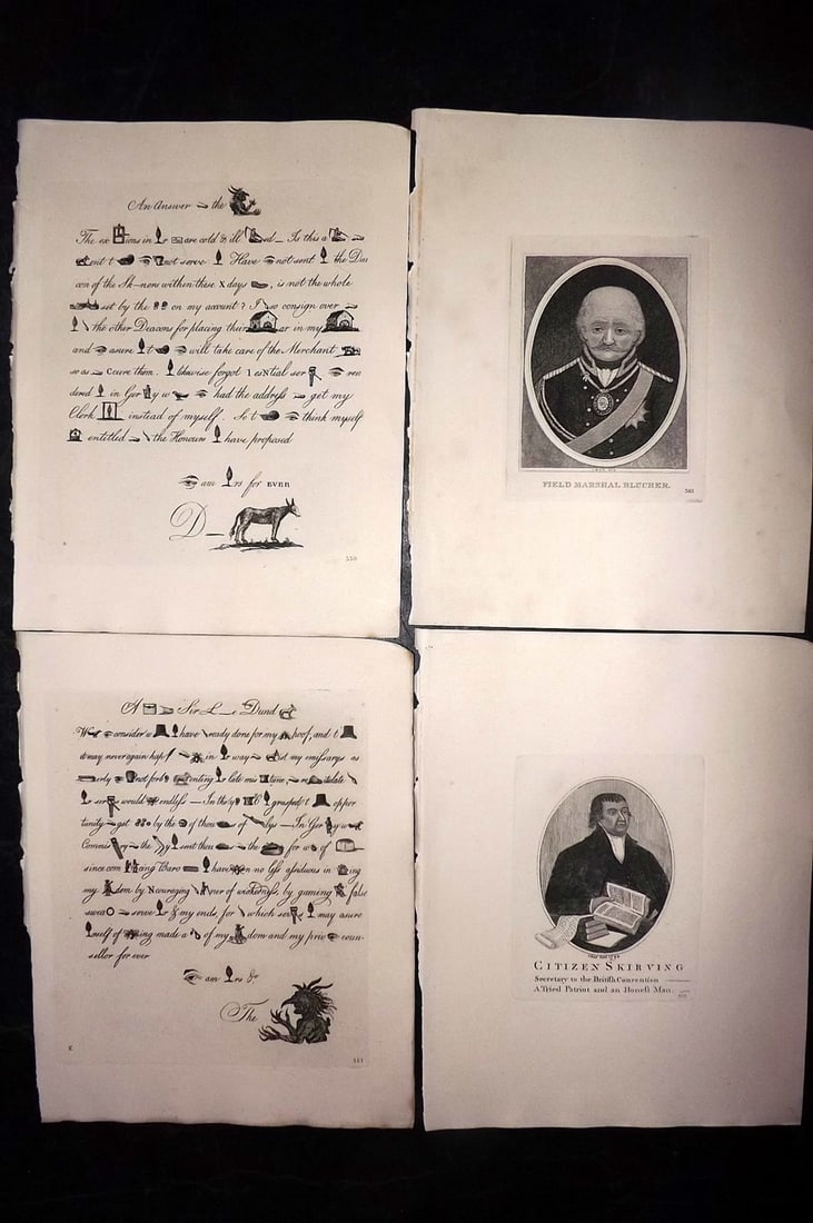 Kay, John 1877 Lot of 4 Scottish Caricatures: Etchings Published 1877, Edinburgh for "A Series of Original Portraits and Caricature Etchings" by John Kay. Paper Size: 10.5 x 8.5 inch (27 x 22cm) Good Condition