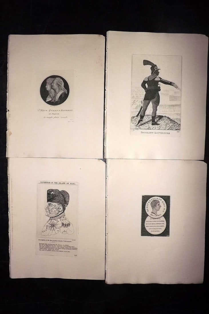 Kay, John 1877 Lot of 4 Scottish Caricatures: Etchings Published 1877, Edinburgh for "A Series of Original Portraits and Caricature Etchings" by John Kay. Paper Size: 10.5 x 8.5 inch (27 x 22cm) Good Condition