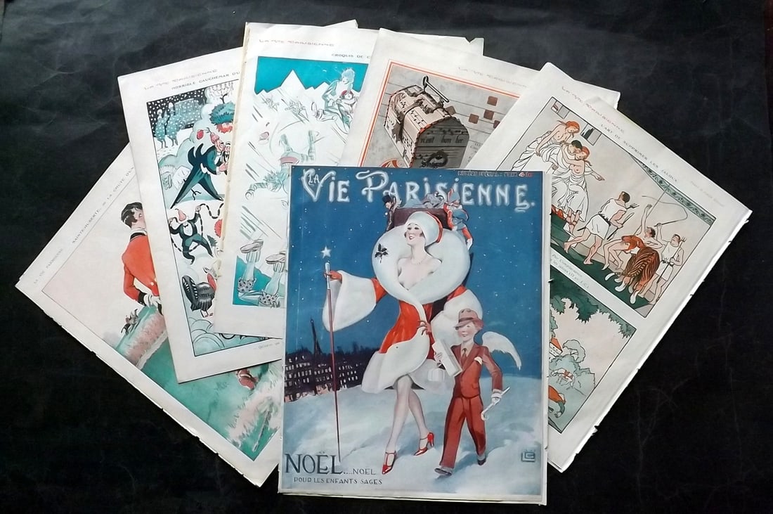 La Vie Parisienne 1928 Lot of 12 Art Deco Prints (1 of 8)