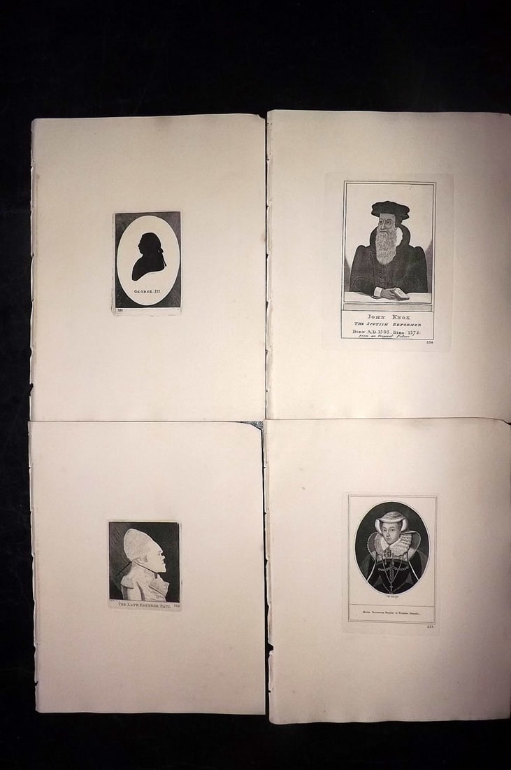 Kay, John 1877 Lot of 4 Scottish Caricatures: Etchings Published 1877, Edinburgh for "A Series of Original Portraits and Caricature Etchings" by John Kay. Paper Size: 10.5 x 8.5 inch (27 x 22cm) Good Condition