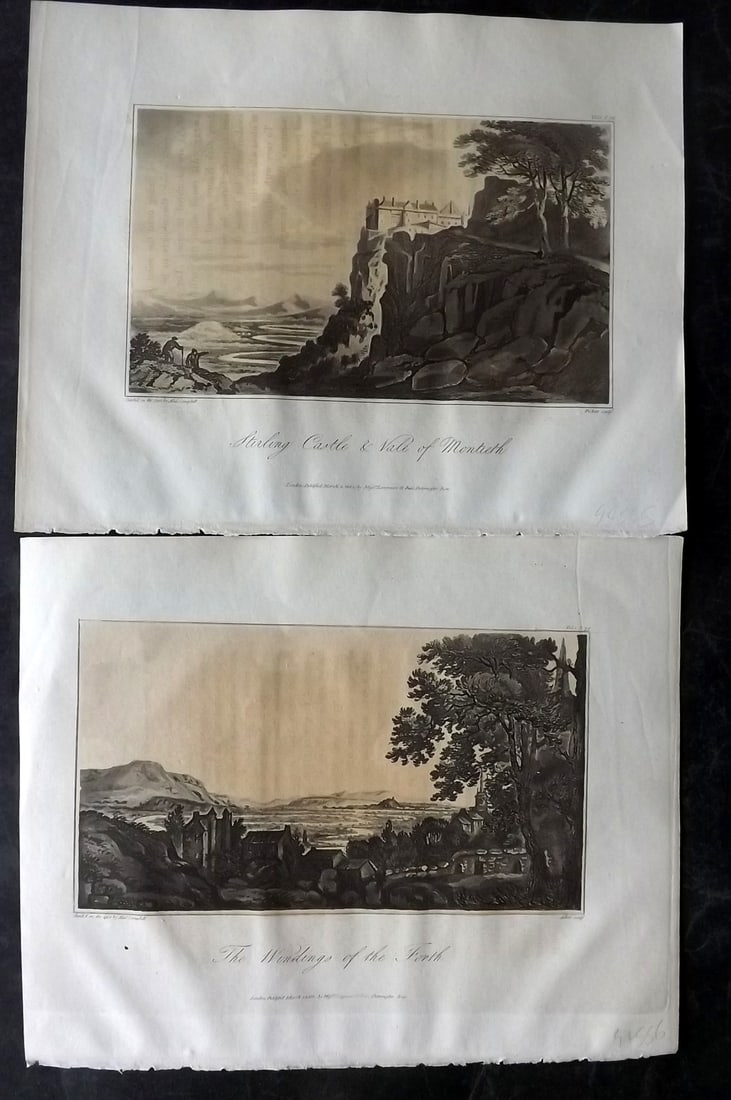 Campbell, Alexander 1811 Pair of Scottish Aquatint Views. Scotland (1 of 2)
