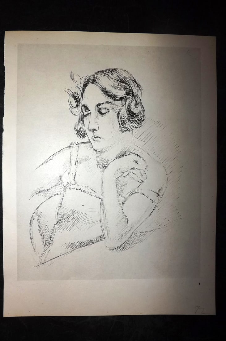 Matisse, Henri 1969 Folio Scarce Print. Drawing 08: Lithograph Published 1969, New York for "Henri Matisse. Drawings And Paper Cut-Outs" by Raoul Jean Moulin. Paper Size: 12 x 9 inch (30.5 x 23cm) Good Condition