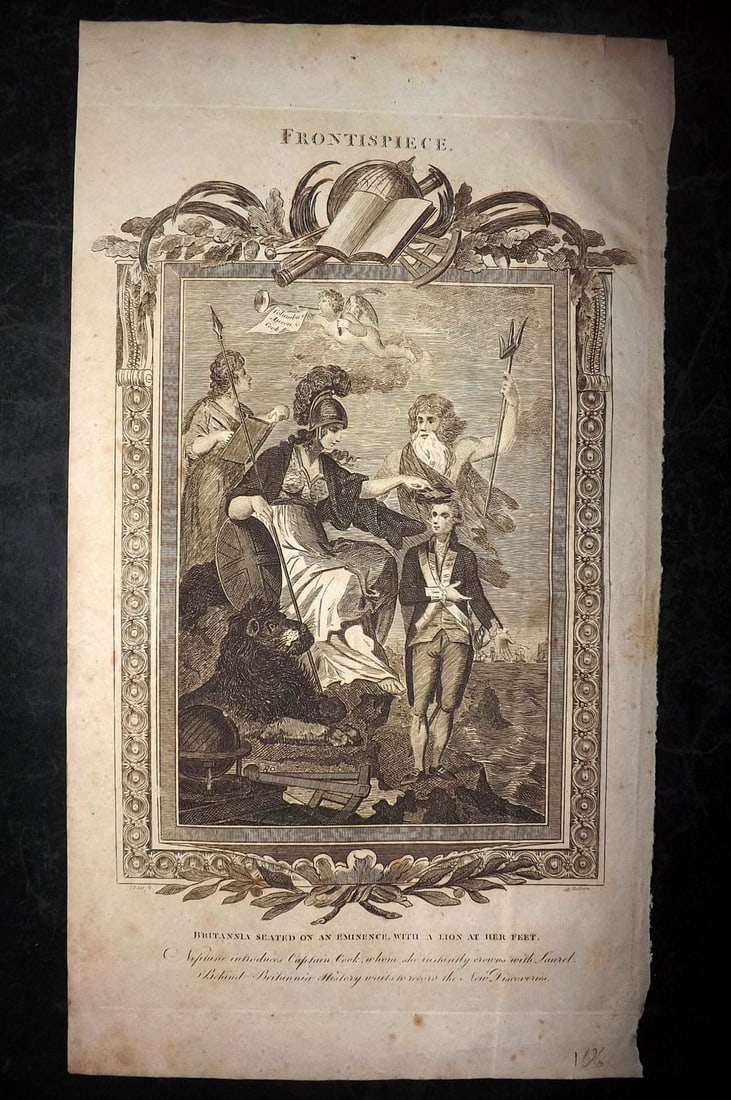 Russell & Allen (Pub) 1812 Folio Classical Frontispiece. Britannia (1 of 2)
