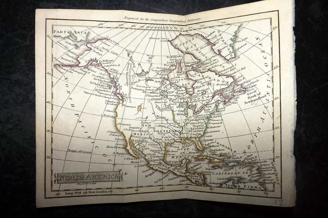 Russell, J. 1804 Antique Map. North America (1 of 1)