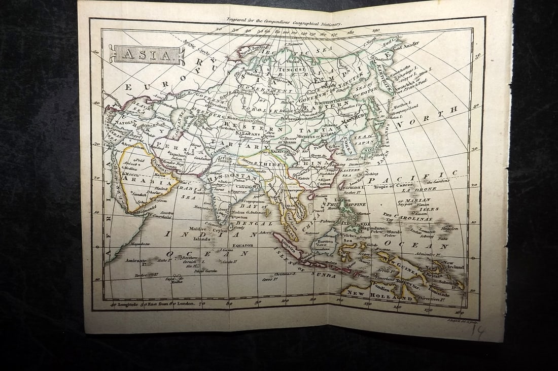 Russell, J. 1804 Antique Map. Asia (1 of 1)