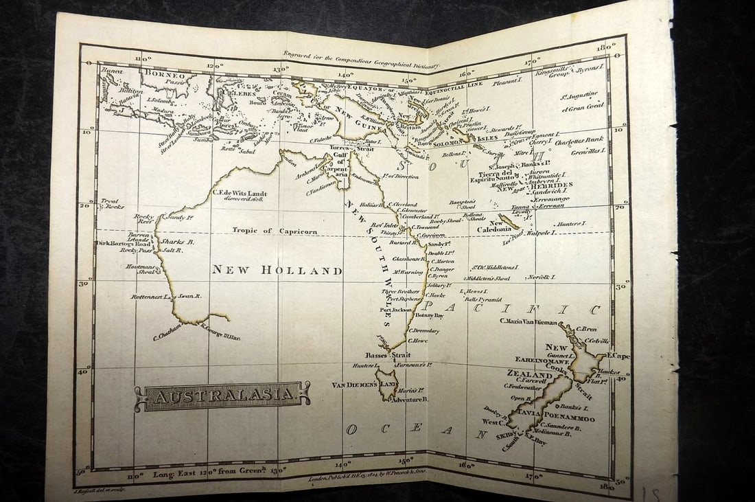 Russell, J. 1804 Antique Map. Australia (1 of 1)
