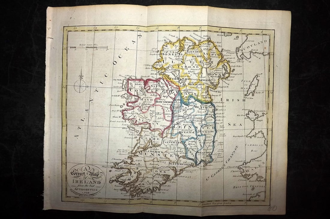 Aitchison, Alexander 1799 Hand Col Map. Ireland (1 of 1)