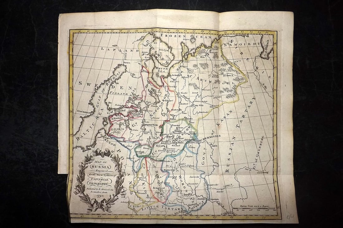 Aitchison, Alexander 1799 Hand Col Map. Russia (1 of 1)