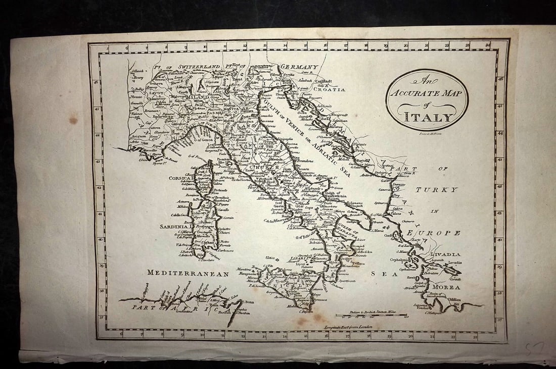 Russell & Allen (Pub) 1812 Map. Italy (1 of 2)