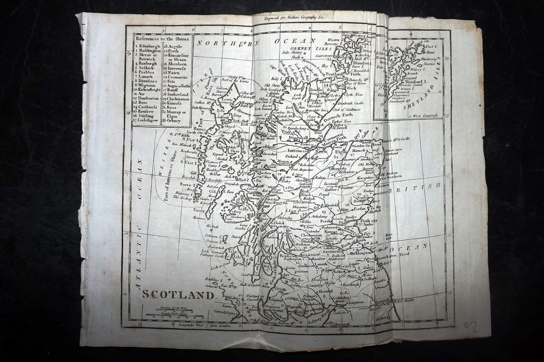 Walker, John C1805 Antique Map. Scotland (1 of 1)