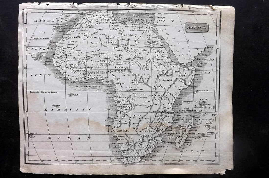 Johnson & Exley 1812 Antique Map. Africa (1 of 1)