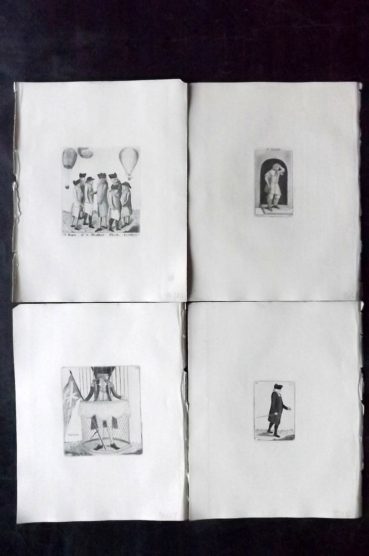 Kay, John 1877 Lot of 4 Scottish Caricatures: Etchings Published 1877, Edinburgh for "A Series of Original Portraits and Caricature Etchings" by John Kay. Paper Size: 10.5 x 8.5 inch (27 x 22cm) Good Condition