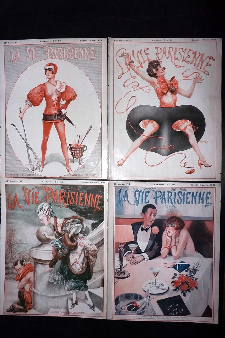 La Vie Parisienne 1928 Lot of 4 Art Deco Prints (1 of 2)