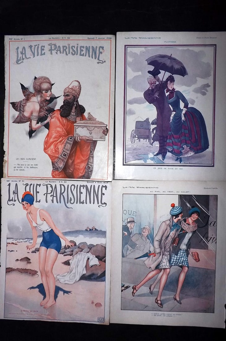 La Vie Parisienne 1928 Lot of 4 Art Deco Prints (1 of 2)