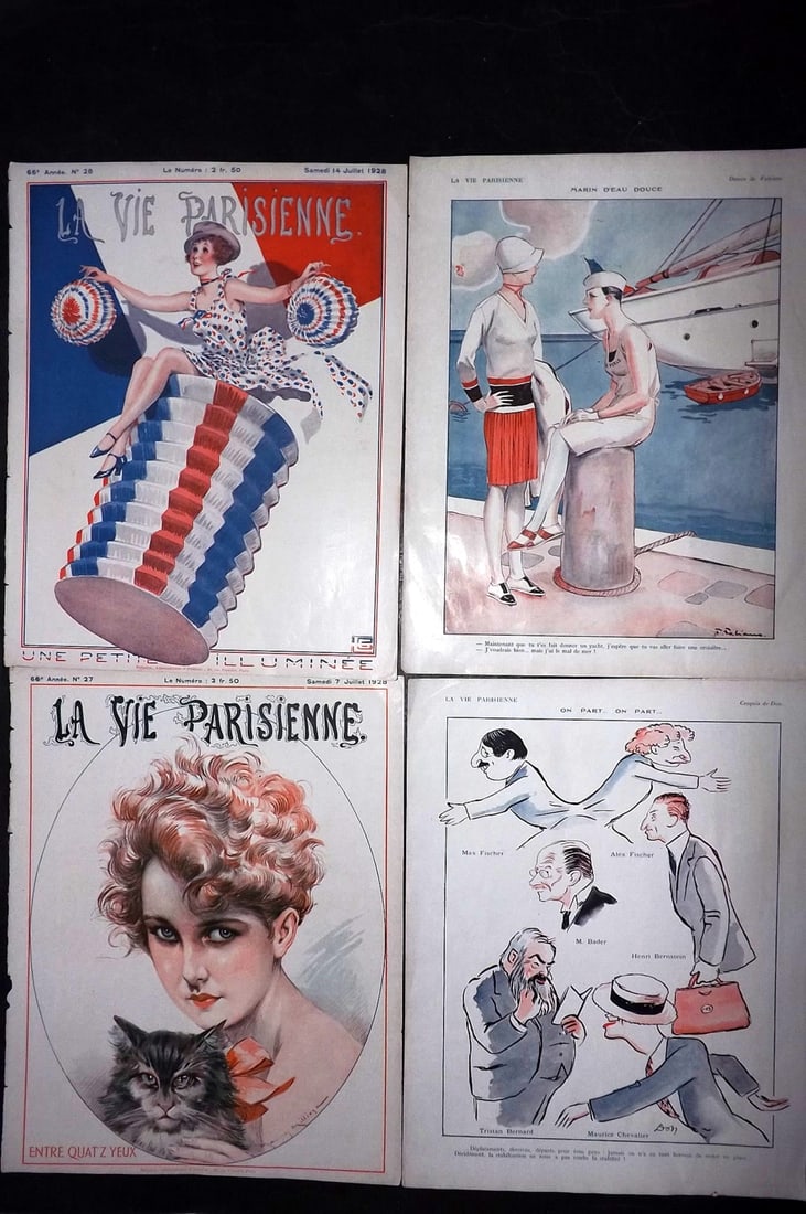La Vie Parisienne 1928 Lot of 4 Art Deco Prints (1 of 2)