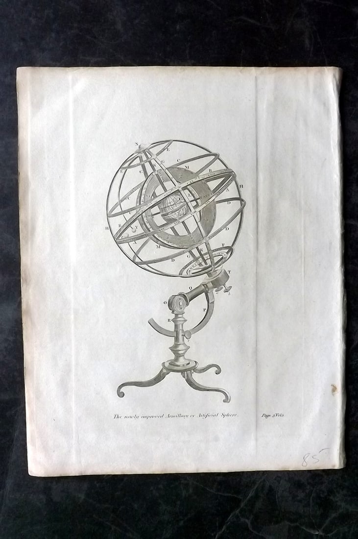 Cooke, George 1801 Astronomy Print. Armillary Sphere (1 of 1)